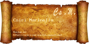 Csiri Marinella névjegykártya